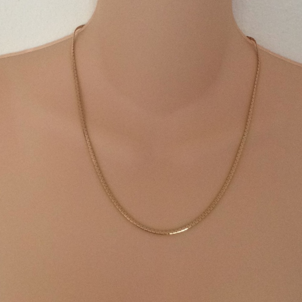14k FLAT chain NECKLACE 20” NWOT